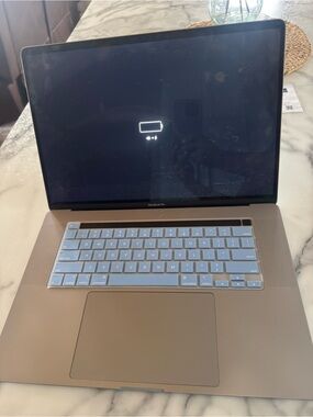 Apple MacBook Pro Space Gray with Light Blue Key Covers